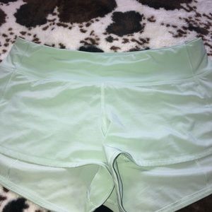 Light green lululemon shorts